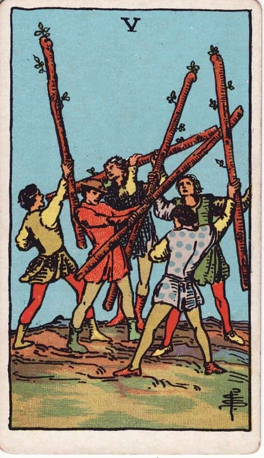 완드 5 (Five of Wands)