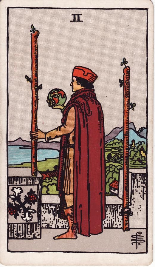 완드 2 (Two of Wands)