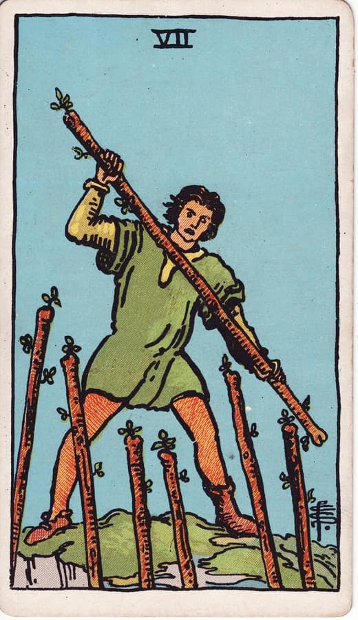 완드 7 (Seven of Wands)